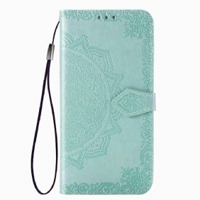 Leren Hoesje voor Samsung Galaxy M21 Mandala Middeleeuwen