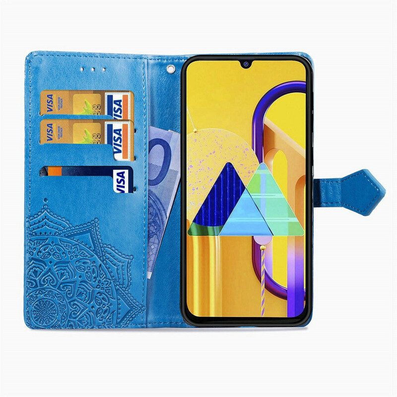 Leren Hoesje voor Samsung Galaxy M21 Mandala Middeleeuwen