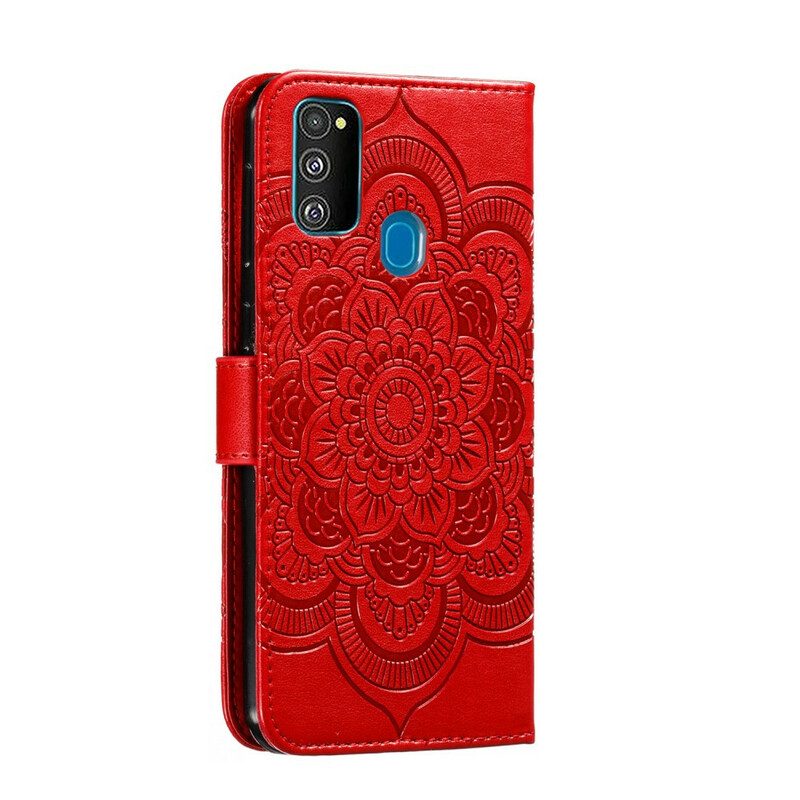 Leren Hoesje voor Samsung Galaxy M21 Volledige Mandala