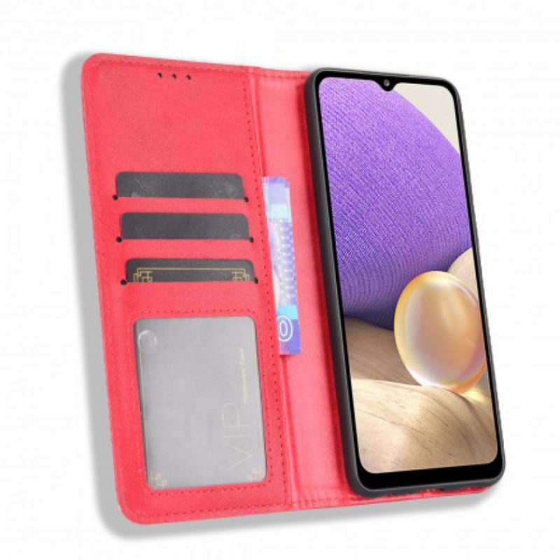 Bescherming Hoesje voor OnePlus 9 Folio-hoesje Gestileerd Vintage Leereffect