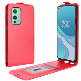 Flip Case voor OnePlus 9 Folio-hoesje Verticale Flap Leer Effect