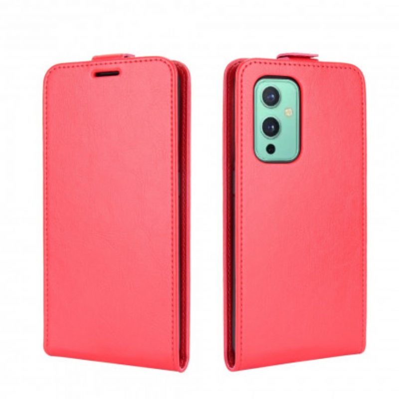 Flip Case voor OnePlus 9 Folio-hoesje Verticale Flap Leer Effect