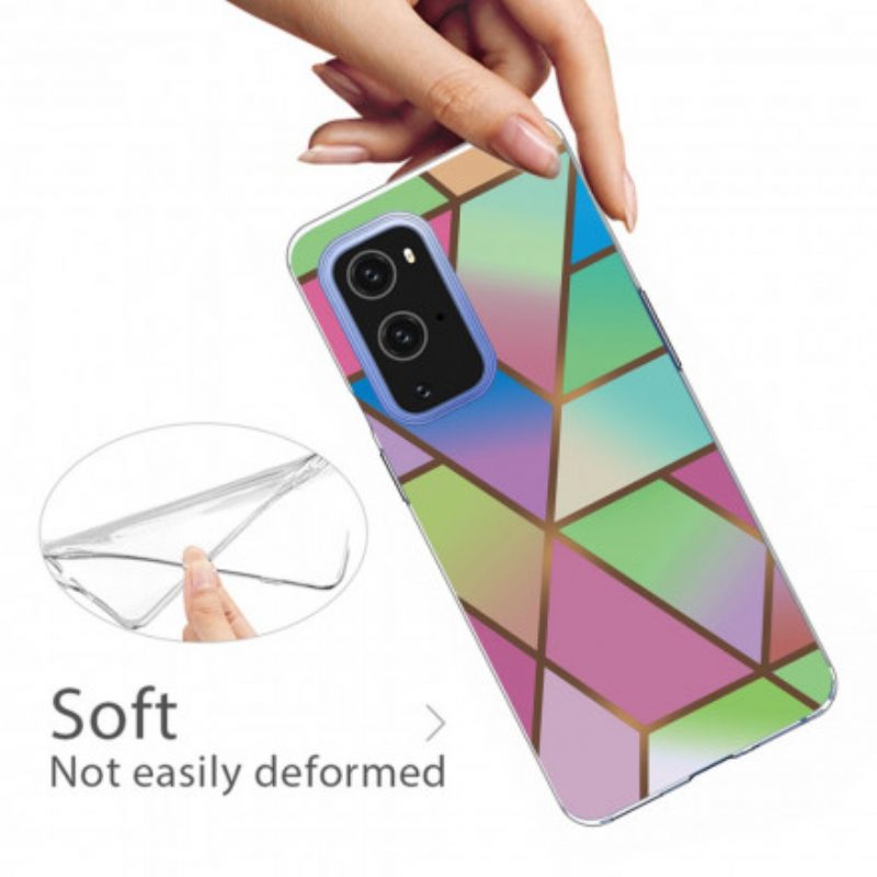 Telefoonhoesje voor OnePlus 9 Geometrisch Marmer