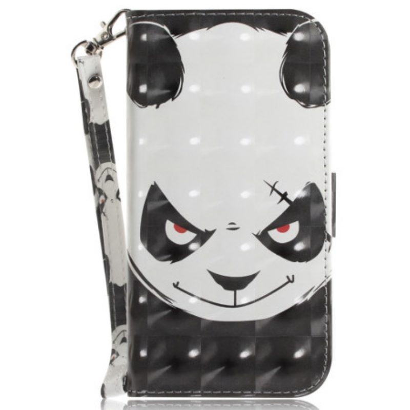 Bescherming Hoesje iPhone 16 Pro Boze Panda Met Riem