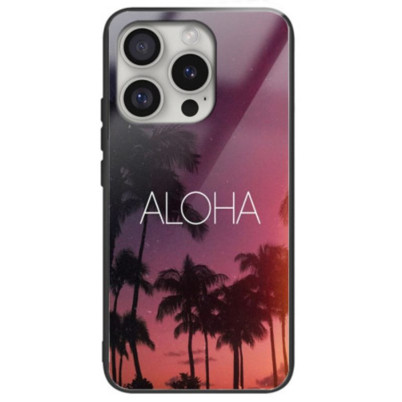 Case Hoesje iPhone 16 Pro Telefoonhoesje Aloha Gehard Glas