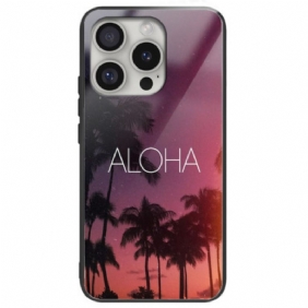 Case Hoesje iPhone 16 Pro Telefoonhoesje Aloha Gehard Glas