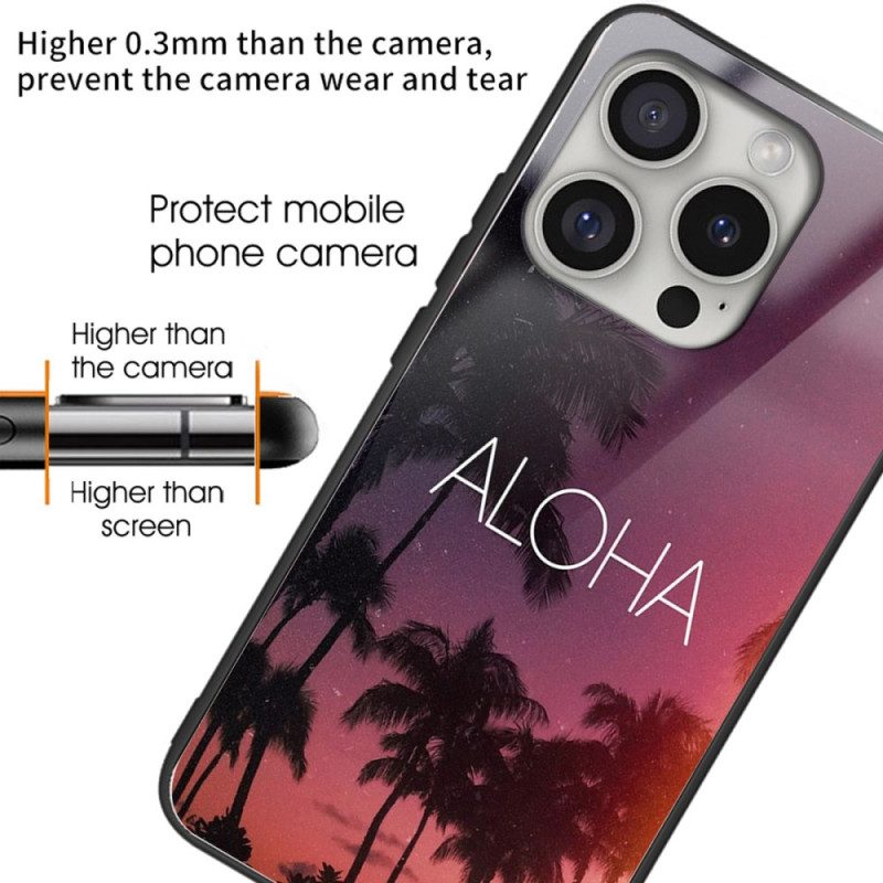 Case Hoesje iPhone 16 Pro Telefoonhoesje Aloha Gehard Glas