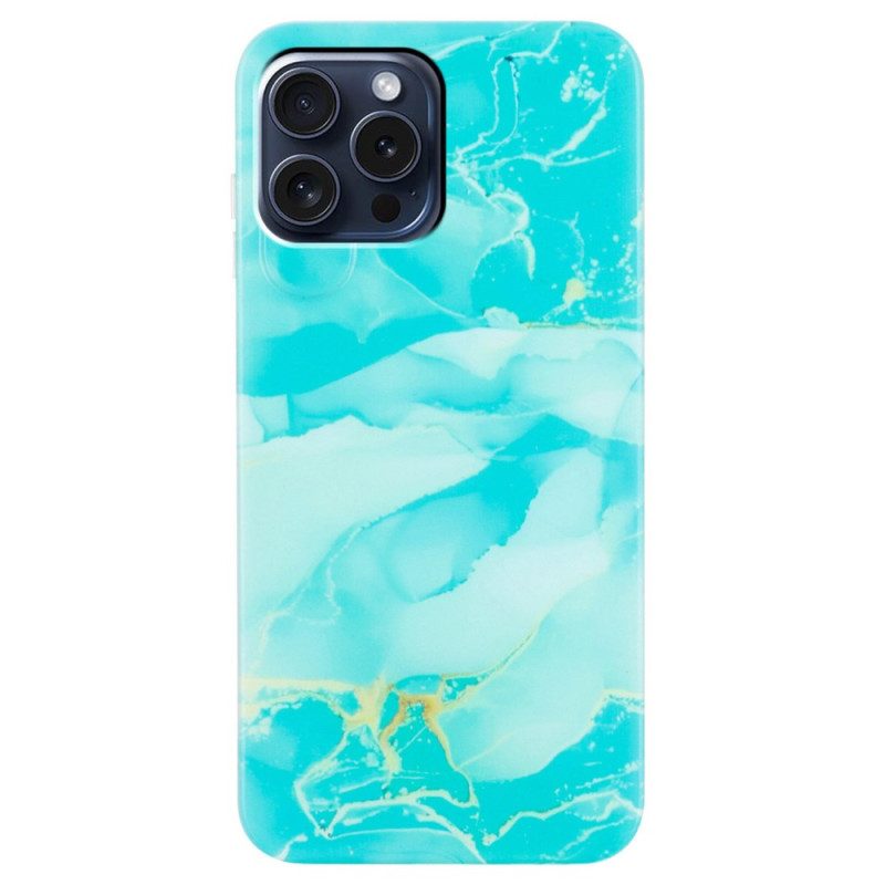 Case Hoesje iPhone 16 Pro Telefoonhoesje Gemarmerd Patroon