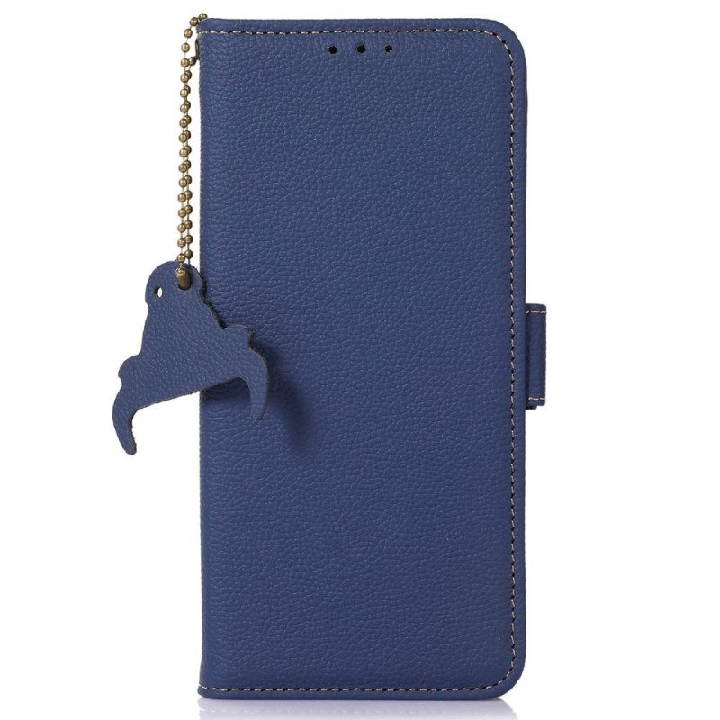 Flip Case Leren iPhone 16 Pro Litchi-textuurleer