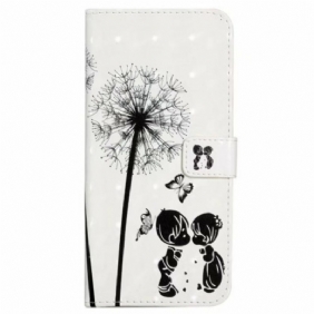 Folio-hoesje iPhone 16 Pro Telefoonhoesje Kinderen En Paardenbloem