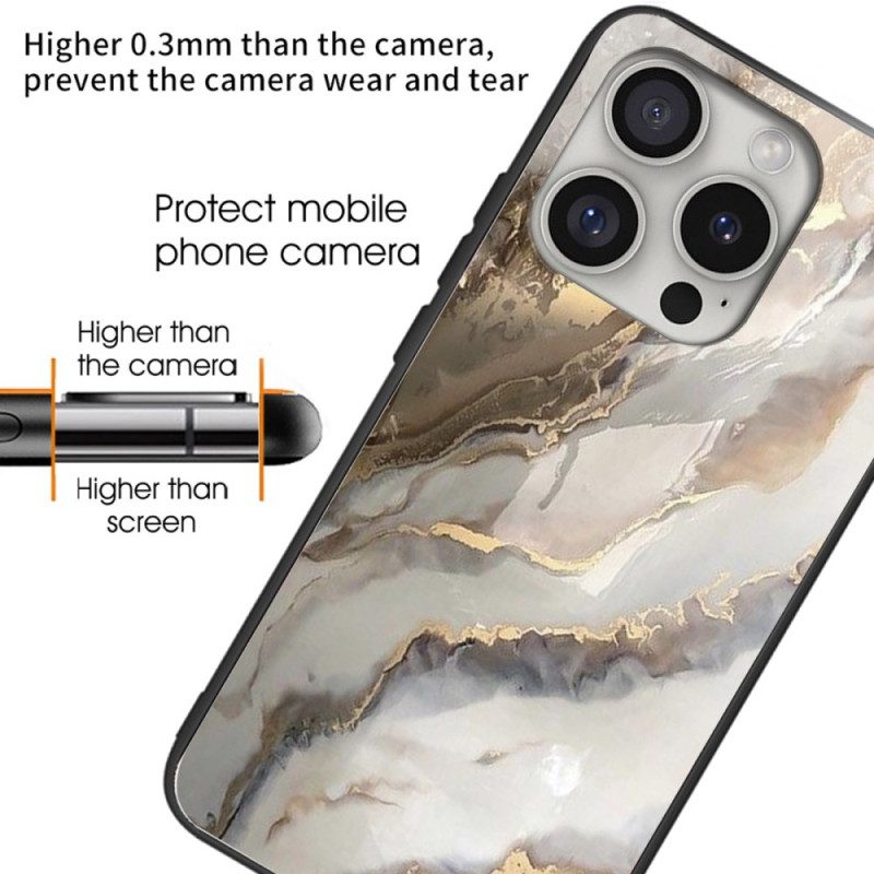 Hoesje iPhone 16 Pro Alchemistisch Marmer Gehard Glas