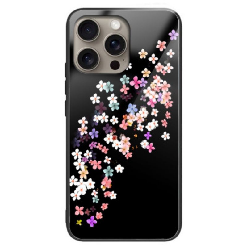 Hoesje iPhone 16 Pro Bloemmotief Van Gehard Glas