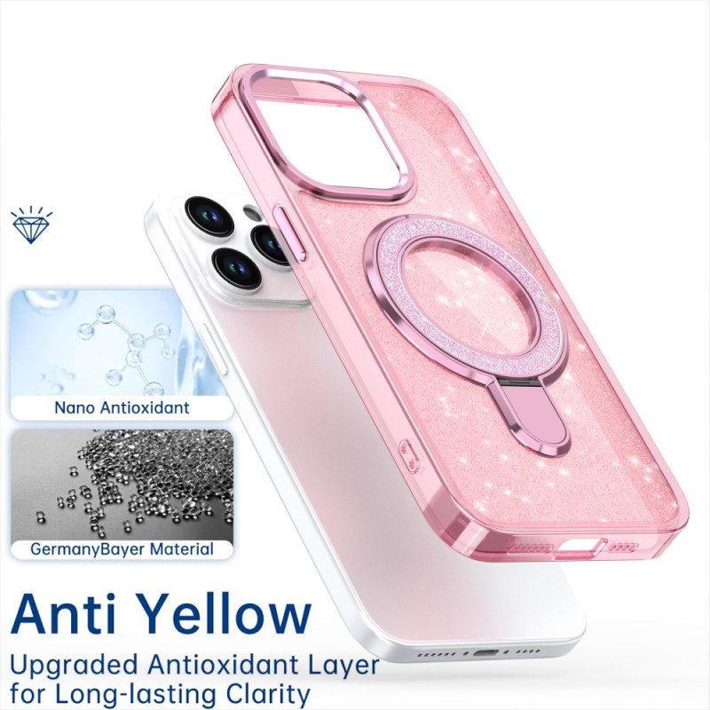 Hoesje iPhone 16 Pro Glitterontwerp Magsafe-compatibel