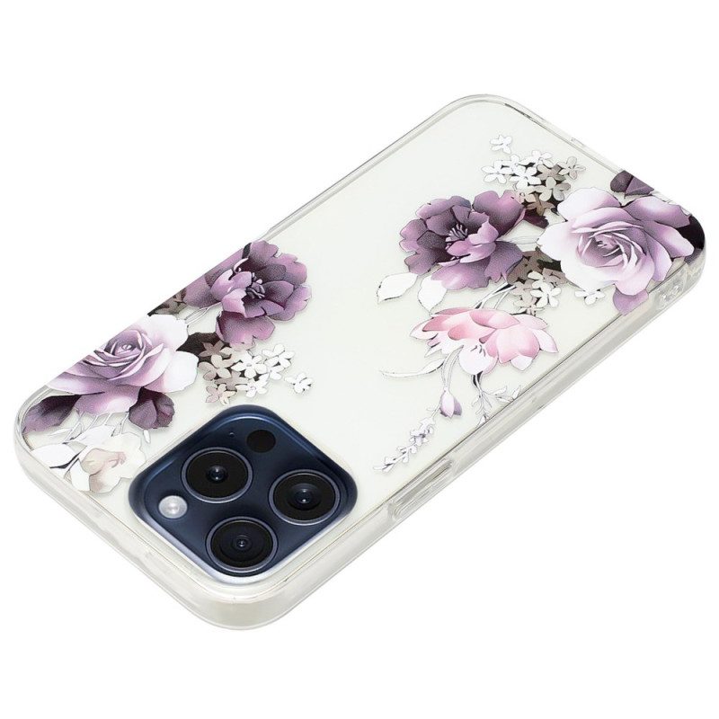 Hoesje iPhone 16 Pro Pioenrozen Bescherming Hoesje