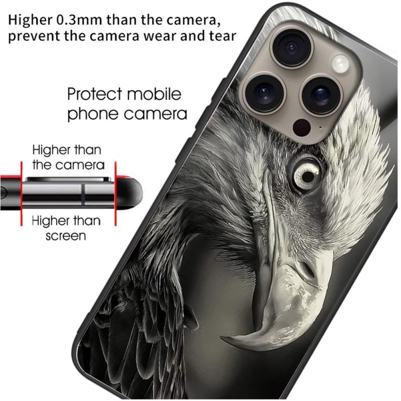 Hoesje Voor iPhone 16 Pro Eagle-patroon Van Gehard Glas