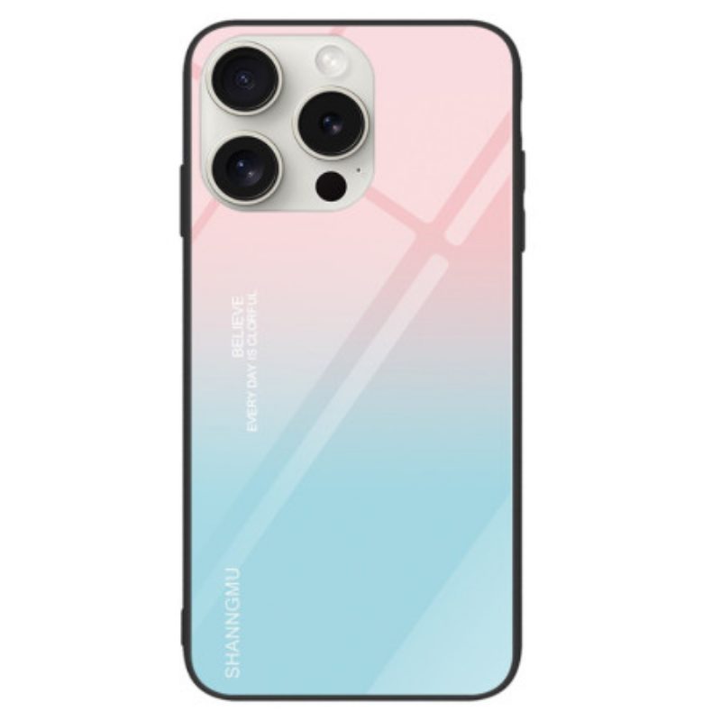 Hoesje Voor iPhone 16 Pro Roze En Blauw Gradiënt Gehard Glas