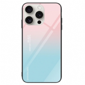 Hoesje Voor iPhone 16 Pro Roze En Blauw Gradiënt Gehard Glas