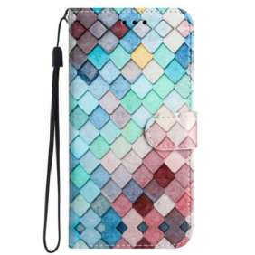 Leren Hoesje iPhone 16 Pro Bandroosters Bescherming Hoesje