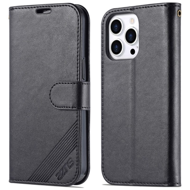 Leren Hoesje Voor iPhone 16 Pro Azns