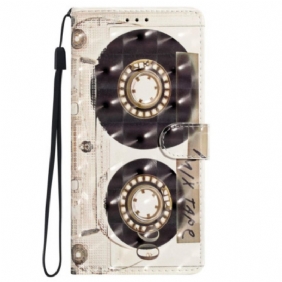 Leren Hoesje Voor iPhone 16 Pro Lanyardcassette