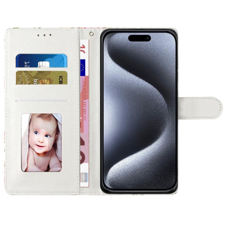 Leren Hoesje Voor iPhone 16 Pro Lanyardcassette