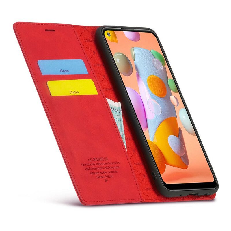 Bescherming Hoesje voor Samsung Galaxy M11 Folio-hoesje Lc.imeeke Ledereffect