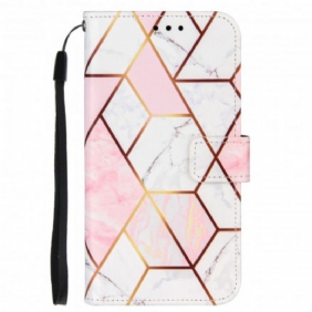 Folio-hoesje voor Samsung Galaxy M11 Geometrisch Marmer