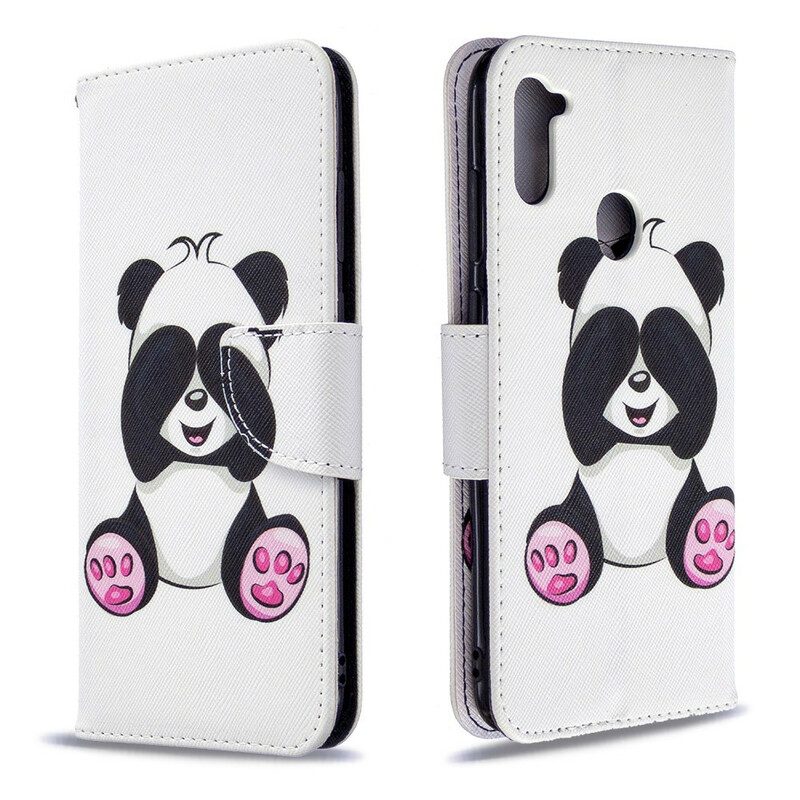 Folio-hoesje voor Samsung Galaxy M11 Panda-plezier