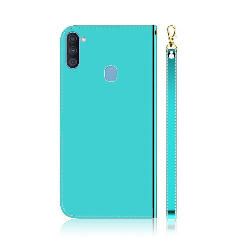 Folio-hoesje voor Samsung Galaxy M11 Spiegelhoes Van Imitatieleer