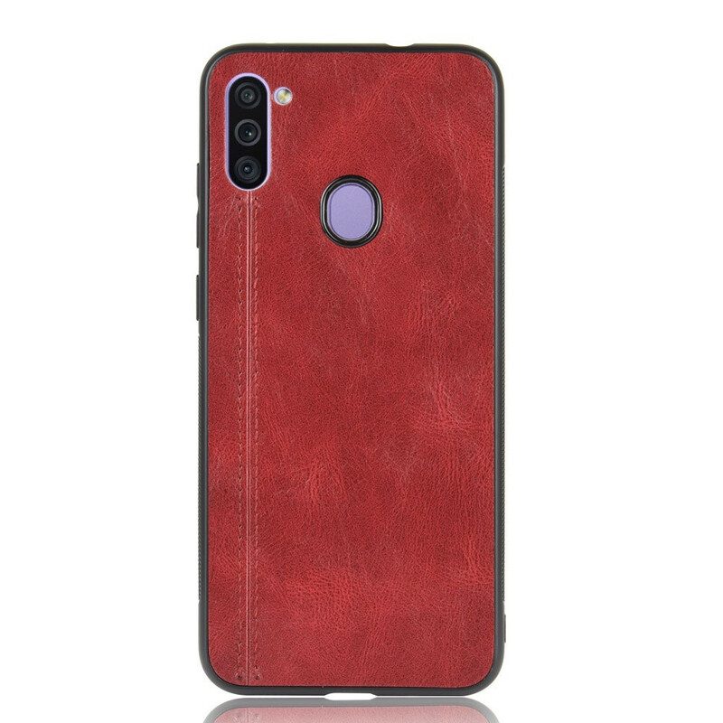 Hoesje voor Samsung Galaxy M11 Couture-leereffect