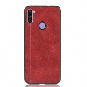 Hoesje voor Samsung Galaxy M11 Couture-leereffect