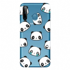 Hoesje voor Samsung Galaxy M11 Naadloze Sentimentele Panda's