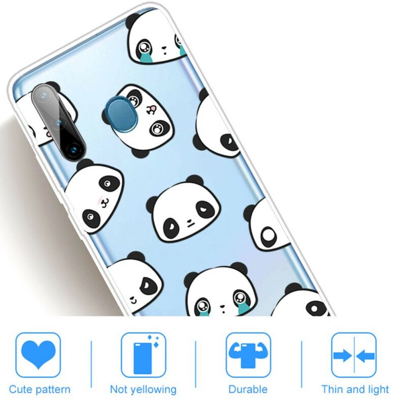 Hoesje voor Samsung Galaxy M11 Naadloze Sentimentele Panda's