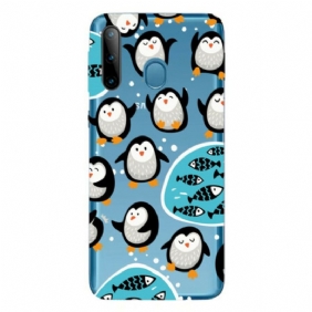 Hoesje voor Samsung Galaxy M11 Pinguïns En Vissen