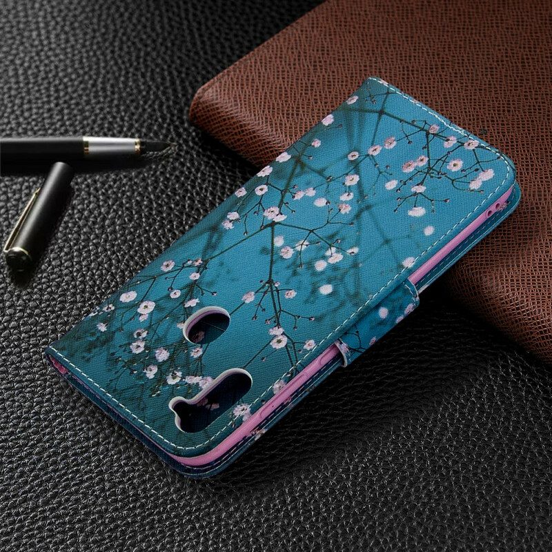 Leren Hoesje voor Samsung Galaxy M11 Bloeiende Boom