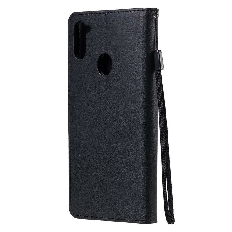 Leren Hoesje voor Samsung Galaxy M11 Kunstleer Standaard