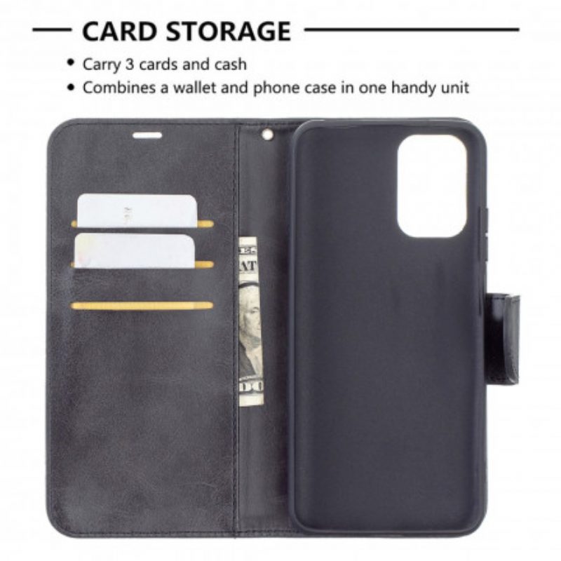 Folio-hoesje voor Poco M5s Flip Case Gladde Flap Schuin