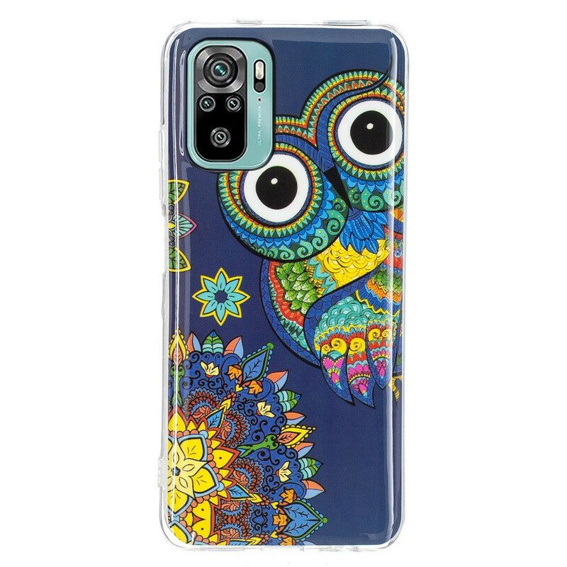 Hoesje voor Poco M5s Fluorescerende Uil Mandala