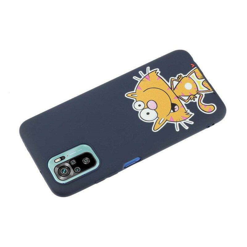 Hoesje voor Poco M5s Kat Met Lanyard Kiss