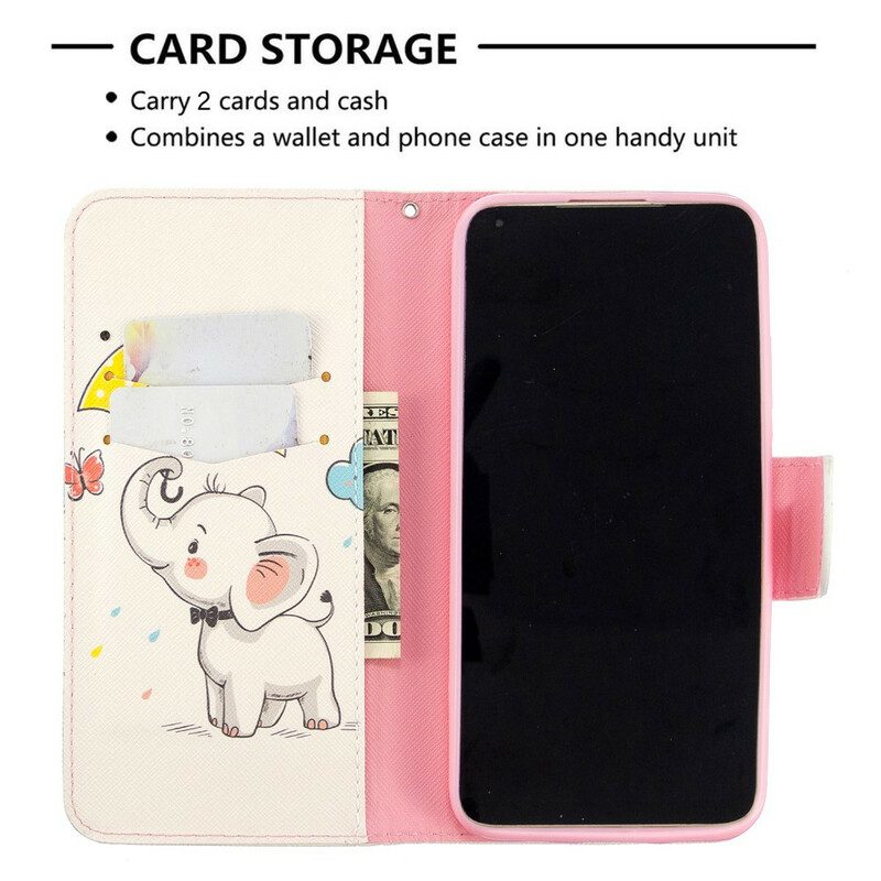 Folio-hoesje voor Huawei P40 Lite Baby Olifant