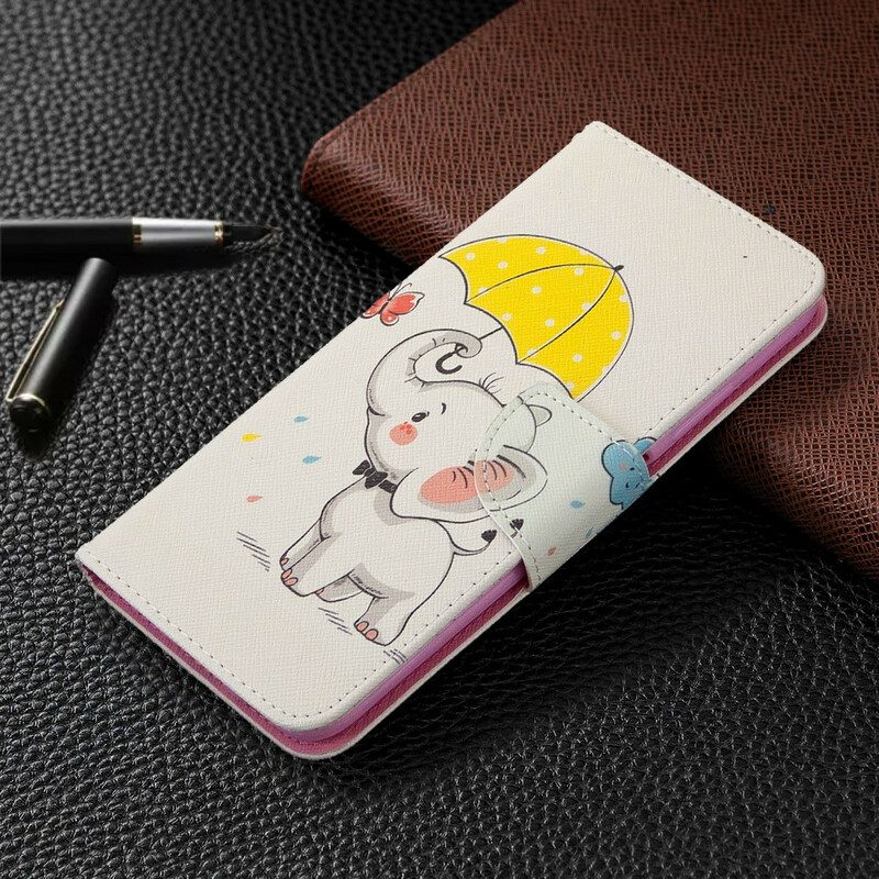 Folio-hoesje voor Huawei P40 Lite Baby Olifant