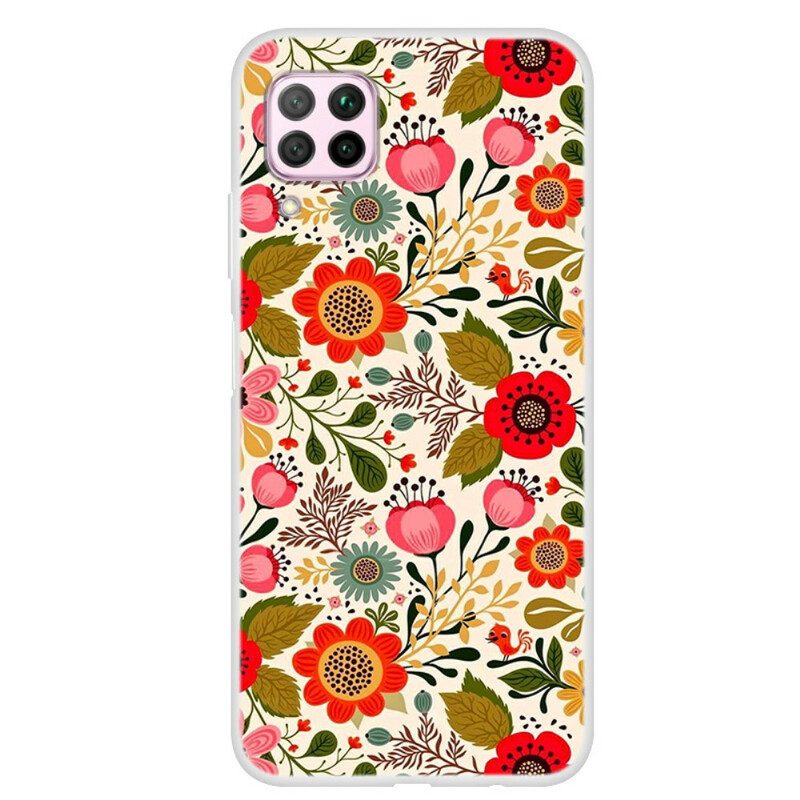 Hoesje voor Huawei P40 Lite Bloemen Tapijt