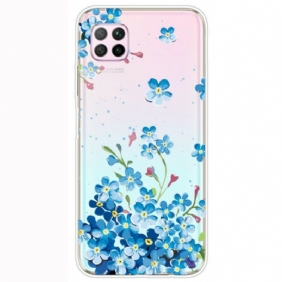 Hoesje voor Huawei P40 Lite Boeket Van Blauwe Bloemen