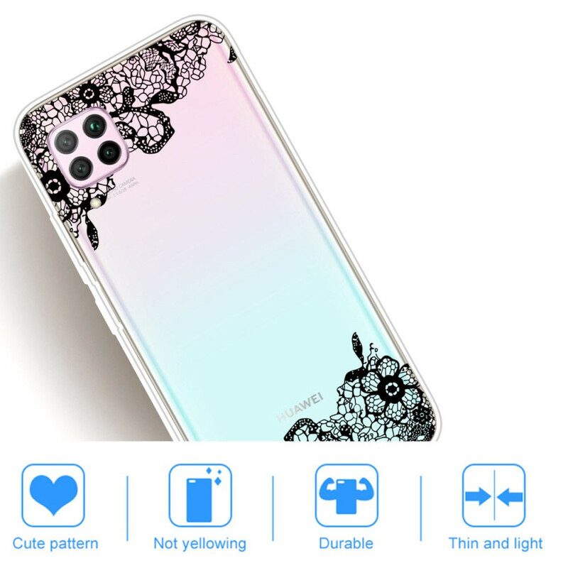 Hoesje voor Huawei P40 Lite Fijne Kant