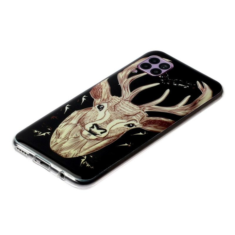 Hoesje voor Huawei P40 Lite Fluorescerende Majestueuze Herten