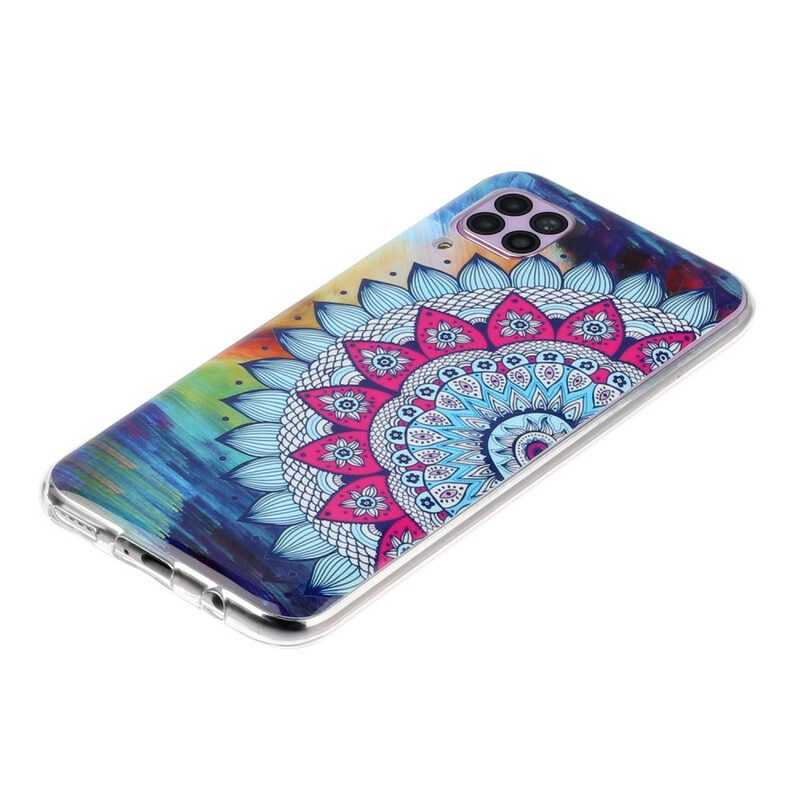 Hoesje voor Huawei P40 Lite Fluorescerende Uil Mandala