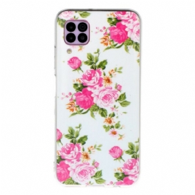 Hoesje voor Huawei P40 Lite Fluorescerende Vrijheidsbloemen