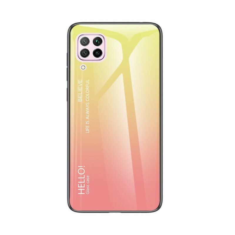 Hoesje voor Huawei P40 Lite Gehard Glas Hallo