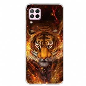 Hoesje voor Huawei P40 Lite Vuur Tijger