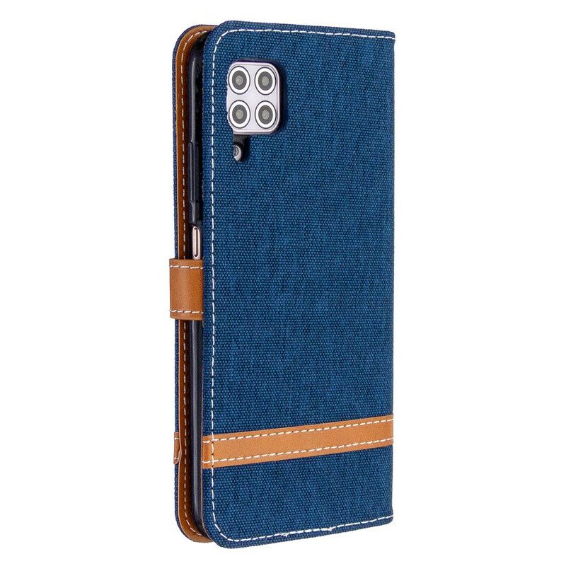 Leren Hoesje voor Huawei P40 Lite Met Ketting Band Van Stof En Leereffect